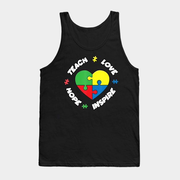 Autism Pride Autism Gift Tank Top by Edward Shelling Rudolph Iii